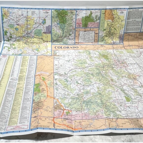 Colorado Wyoming State Map Transportation Travel Highway Map 2018 AAA - Picture 11 of 12